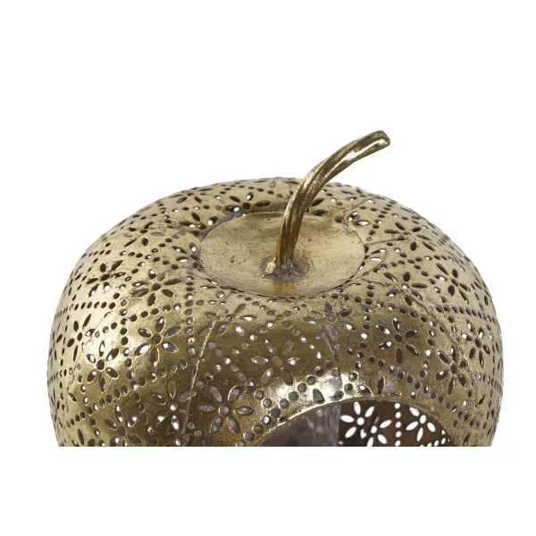 Svečturis Home ESPRIT Bronza Metāls Stikls 14 x 14 x 13 cm
