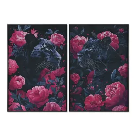 Полотно Home ESPRIT Велюр Полотно 83 x 4 x 123 cm