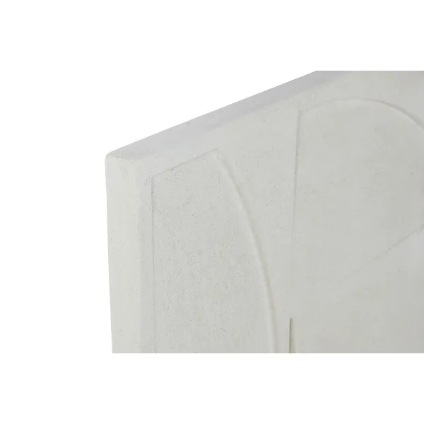 Sienu dekors Home ESPRIT Balts Moderns 80 x 4 x 80 cm (2 gb.)