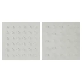 Sienu dekors Home ESPRIT Balts Koks MDF Moderns 80 x 6,5 x 80 cm