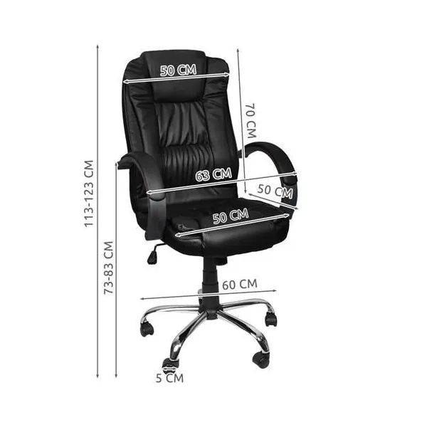 Kontoritool eco-nahast - must MALATEC