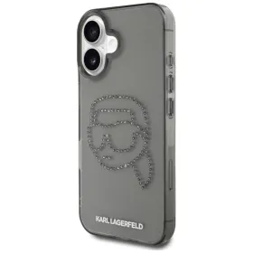 Karl Lagerfeld IML Rhinestones Karl Head - Case for iPhone 16 (black)