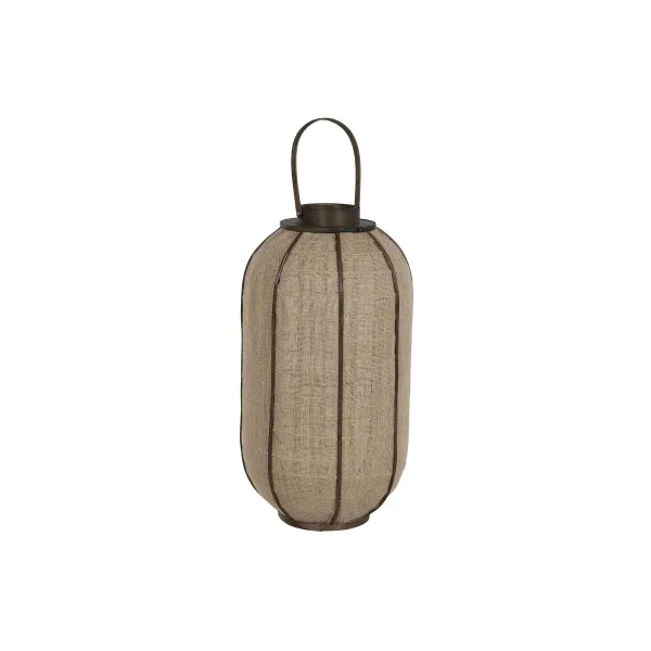 Svečturis Home ESPRIT Dabisks Džuts Bambuss 33 x 33 x 61,5 cm