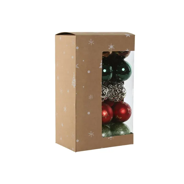 Joulupallot Home ESPRIT Monivärinen PVC 18 x 12 x 30 cm (30 Kappaletta)