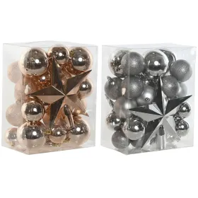 Ёлочные шарики Home ESPRIT Позолоченный PVC 20 x 13 x 26 cm (2 штук)
