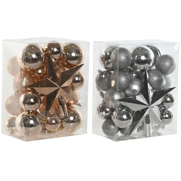 Eglutės rutuliukai Home ESPRIT Auksinis PVC 20 x 13 x 26 cm (2 vnt.)
