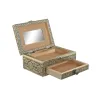 Lādīte Home ESPRIT Balts Šampanietis Koks Alumīnijs 17,5 x 12,5 x 8,5 cm