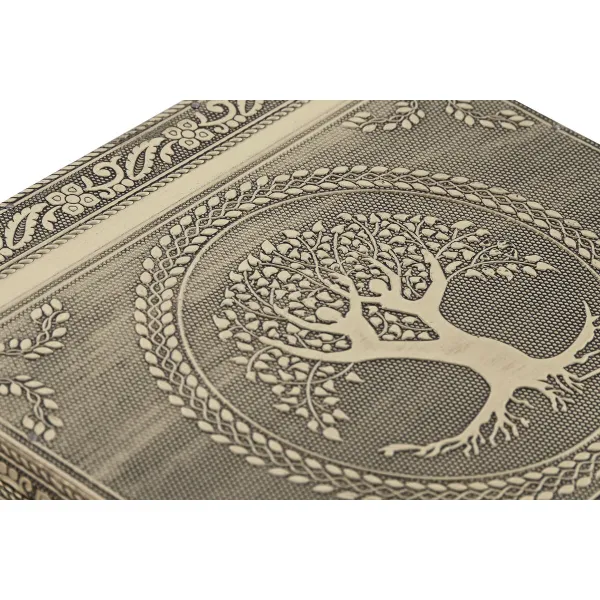 Korurasia Home ESPRIT Valkoinen Samppanja Puu Alumiini 18 x 18 x 6 cm