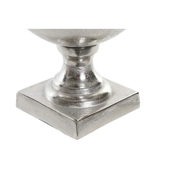 Vaza Home ESPRIT Sidabras Aliuminis Šiuolaikiškas Stiklinė 24 x 24 x 49 cm