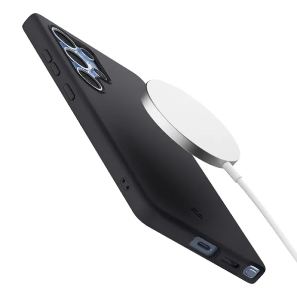 Spigen Silicone Fit Mag MagSafe - Case for Samsung Galaxy S25 Ultra (Black)
