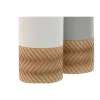 Lasi Home ESPRIT Valkoinen Harmaa Luonnollinen Hartsi 7 x 7 x 10,5 cm (2 osaa)