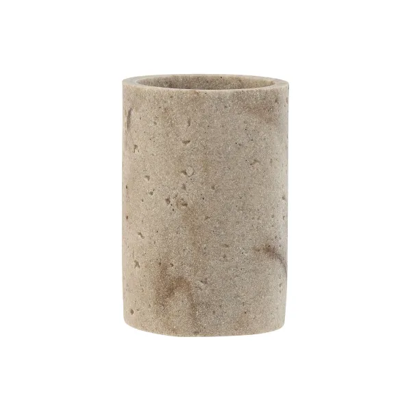 Stiklas Home ESPRIT Kreminė Derva 7 x 7 x 10 cm
