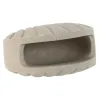 Stikls Home ESPRIT Pelēks Krēmkrāsa Sveķi 12 X 6 X 10,5 cm (2 gb.)