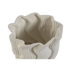 Vaza Home ESPRIT Balta Keramikos dirbinys Šiuolaikiškas 14 x 14 x 19 cm