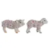Dekoratyvinė figūrėlė Home ESPRIT Balta Spalvotas Gėlės 34 X 13,5 X 18,5 cm (2 vnt.)