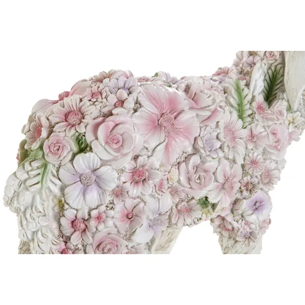 Dekoratyvinė figūrėlė Home ESPRIT Balta Spalvotas Gėlės 34 X 13,5 X 18,5 cm (2 vnt.)