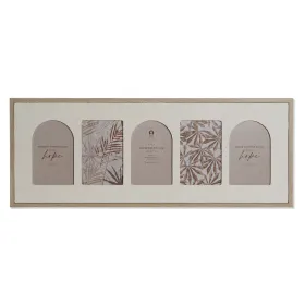 Nuotraukų rėmelis Home ESPRIT Rusvai gelsva Stiklas Medžio MDF Skandinavijos 60 X 3 X 34 cm