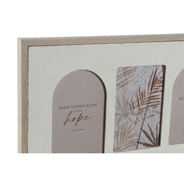 Kuvakehys Home ESPRIT Beige Kristalli Puu MDF Skandinaavinen 60 X 3 X 34 cm