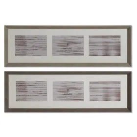 Фото рамка Home ESPRIT Коричневый Натуральный Стеклянный полистирол город 56 X 3 X 18 cm (2 штук)
