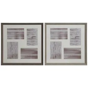 Фото рамка Home ESPRIT Коричневый Натуральный Стеклянный полистирол город 34 x 3 x 34 cm (2 штук)