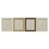Photo frame Home ESPRIT Beige Natural Crystal polystyrene Scandinavian 25,5 X 2 X 30,5 cm (4 Units)