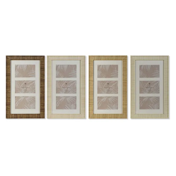 Kuvakehys Home ESPRIT Valkoinen Ruskea Beige Luonnollinen Kristalli polystyreeni Skandinaavinen 26 X 2 X 44 cm (4 osaa)