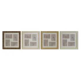 Фото рамка Home ESPRIT Коричневый Бежевый Натуральный Слоновая кость Стеклянный полистирол Скандинавский 38 x 2 x 38 cm (4 штук)