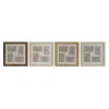 Photo frame Home ESPRIT Brown Beige Natural Ivory Crystal polystyrene Scandinavian 38 x 2 x 38 cm (4 Units)
