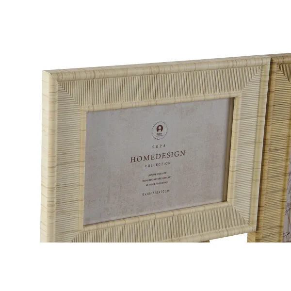 Kuvakehys Home ESPRIT Beige Luonnollinen Kristalli polystyreeni Skandinaavinen 36 X 2 X 36 cm