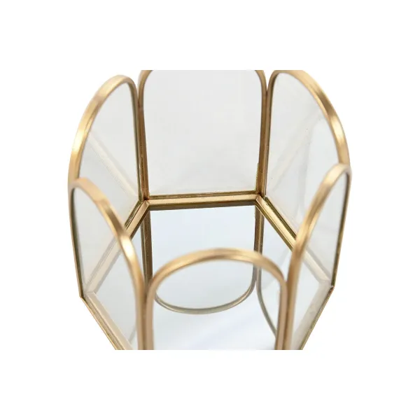 Jewelry box Home ESPRIT Golden Metal Crystal 9,2 X 8,2 X 9,5 cm
