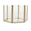 Шкатулка Home ESPRIT Позолоченный Металл Стеклянный 9,2 X 8,2 X 9,5 cm