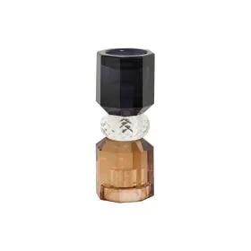 Žvakidė Home ESPRIT Pilka Gintaras Stiklas 5,5 X 5,5 X 14,7 cm