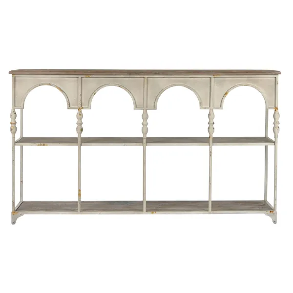 Lentyna Home ESPRIT Balta Natūralus Metalinis 159 X 36,5 X 91 cm