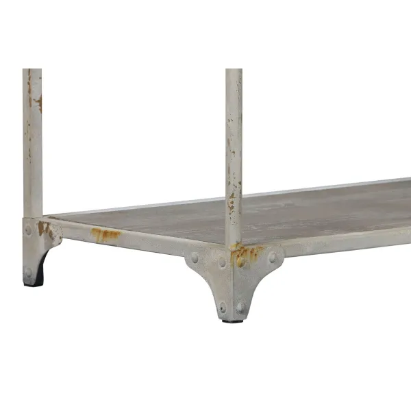 Shelves Home ESPRIT White Natural Metal 159 X 36,5 X 91 cm