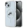 Karl Lagerfeld IML Metal Karl & Choupette Head MagSafe - Case for iPhone 15 (White)