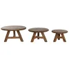 Set of 3 tables Home ESPRIT tiikki 80 x 80 x 43 cm