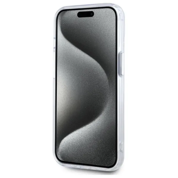 Karl Lagerfeld IML Metal Karl & Choupette Head MagSafe - Case for iPhone 15 (White)