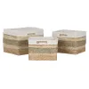 Набор корзин Home ESPRIT Натуральный Морская трава Тропический 40 x 33 x 28 cm 3 Предметы