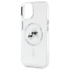Karl Lagerfeld IML Metal Karl & Choupette Head MagSafe - Case for iPhone 15 (White)