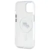 Karl Lagerfeld IML Metal Karl & Choupette Head MagSafe - Case for iPhone 15 (White)