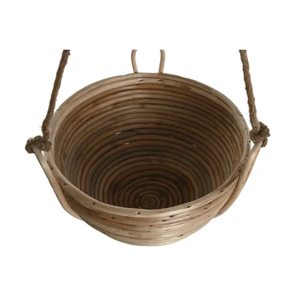 Set of Planters Home ESPRIT Natural wicker Rope 31 x 31 x 23 cm (3 Pieces)