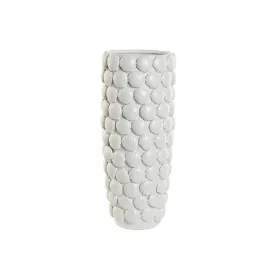 Vāze Home ESPRIT Balts Keramika Vidusjūra 16,5 x 16,5 x 38,5 cm