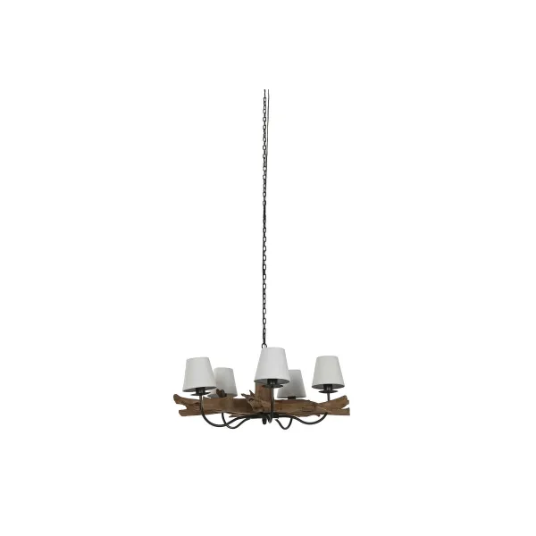 griestu gaismas Home ESPRIT Dzelzs Tīkkoks 90 x 90 x 35 cm