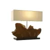 Настольная лампа Home ESPRIT Железо древесина тика 60 X 20 X 55 cm