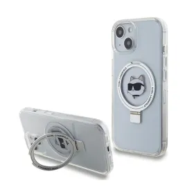 Karl Lagerfeld Ring Stand Choupette Head MagSafe - iPhone 15 Case (white)