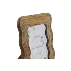 Фото рамка Home ESPRIT Натуральный Древесина манго Волны город 21,5 x 1,5 x 26,5 cm