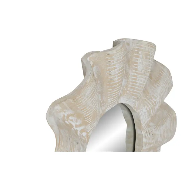 Sieninis veidrodis Home ESPRIT Balta Atskirtas Graviravimas 76 x 7 x 76 cm