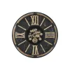 Настенное часы Home ESPRIT Чёрный Позолоченный Металл Стеклянный 127 X 9 X 127 cm