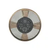 Sieninis laikrodis Home ESPRIT Juoda Auksinis Metalinis Stiklas Vintage 80 x 9,5 x 80 cm