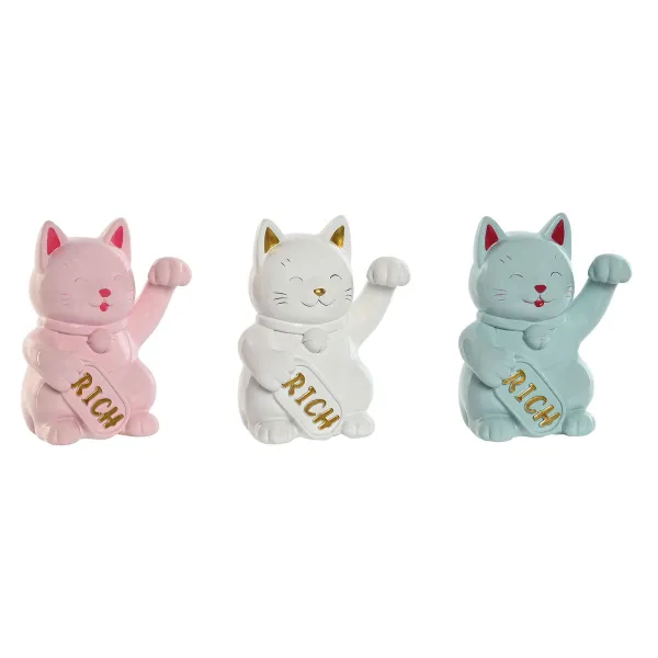 Rahalipas Home ESPRIT Hartsi Kissa 12 x 9,5 x 16 cm (3 osaa)